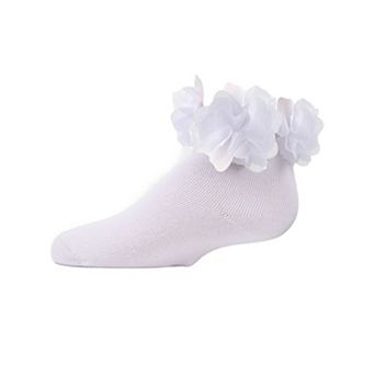 Floral Halo Girls Cotton Blend Anklet Socks