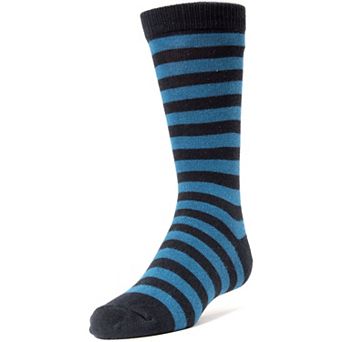 Two Color Striped Boys Cotton Blend Dress Socks
