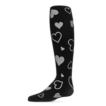 Sparkling Glitter Heart Tights