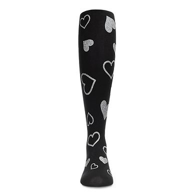 Sparkling Glitter Heart Tights