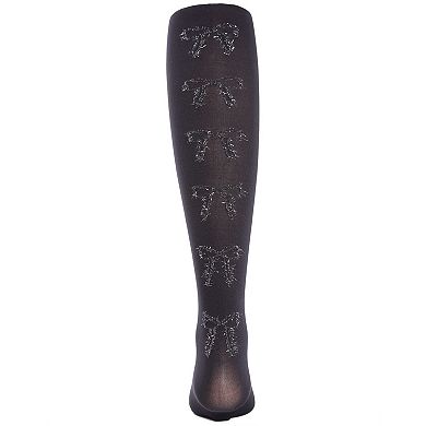 Bows in the Back Opaque Girls Tights