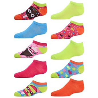 Ice Cream Girl's Low-Cut Socks 10-Pack