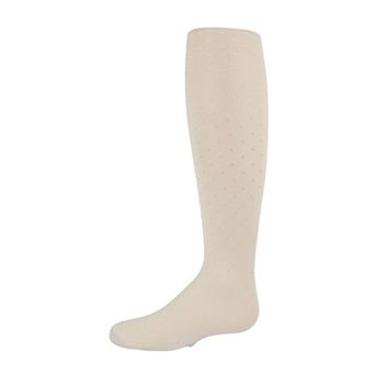 Girls' Shiny Dot Opaque Nylon Tights