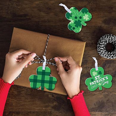 Big Dot of Happiness Shamrock St. Patrick’s Day Tree Ornaments - Set of 12