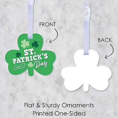Big Dot of Happiness Shamrock St. Patrick’s Day Tree Ornaments - Set of 12