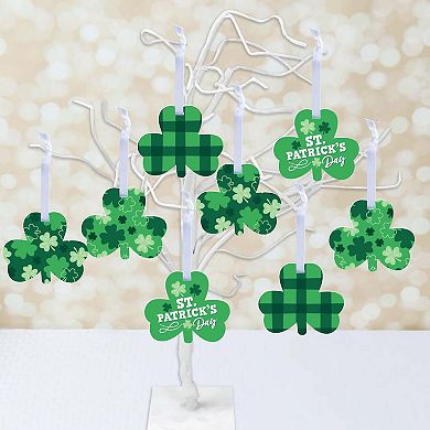 Big Dot of Happiness Shamrock St. Patrick’s Day Tree Ornaments - Set of 12