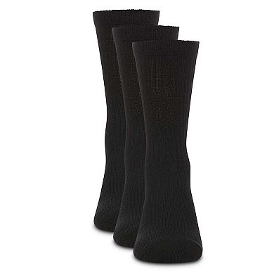 3 Pair Pack Boys Ribbed Cotton Blend Crew Sport Socks
