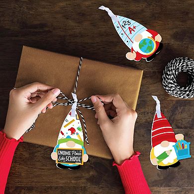 Big Dot of Happiness School Gnomes - Teacher and Classroom Decorations - Tree Ornaments - Set of 12