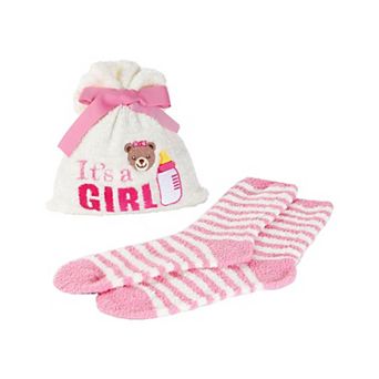 It's a Girl Cozy Sock & Gift Bag Set