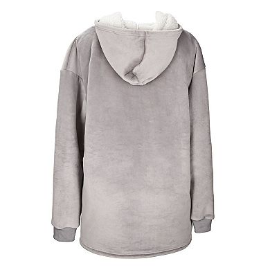Women's Sherpa-Lined Soft Velour Hooded Lounge Top
