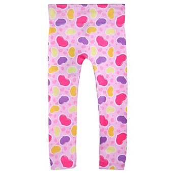 Girls Valentine Bubble Love Seamless Stretch Leggings