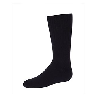 Kids Ribbed Moisture-Wicking Crew Socks