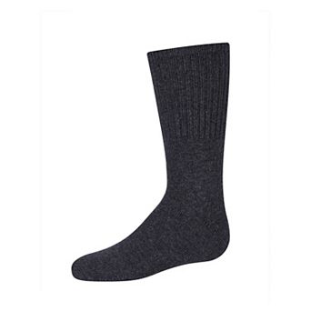 Kids Ribbed Moisture-Wicking Crew Socks