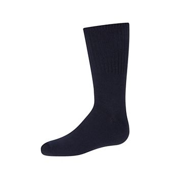 Kids Ribbed Moisture-Wicking Crew Socks