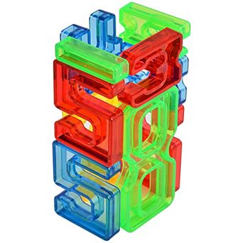 Zummy140 pc Set of Transparent Number Tiles for Early Education and Countless Games with Storage Bin