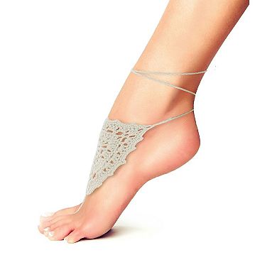 Shield Of Lace Crochet Barefoot Sandals