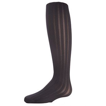 Classic Braid Pattern Girls Slightly Sheer Tights