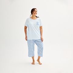 Women's Plus Size Tank Top and Shorts Pajama Set - Size 4x Teal dots