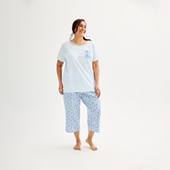 Petite Croft & Barrow® Short Sleeve Pajama Top & Capri Pajama