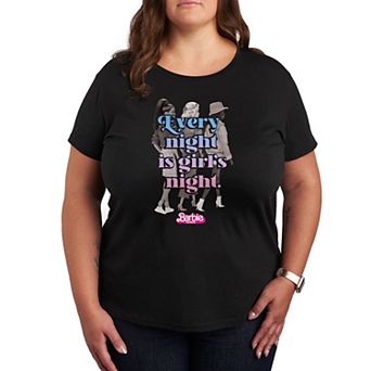 Plus Size Barbie The Movie Girls Night Graphic Tee