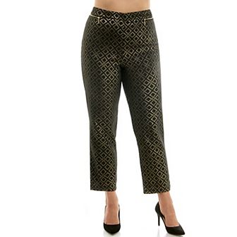 Plus Size Nina Leonard Ankle Length Millennium Pants