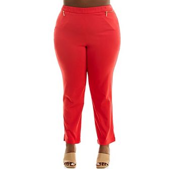 Plus Size Nina Leonard Ankle Length Millennium Pants