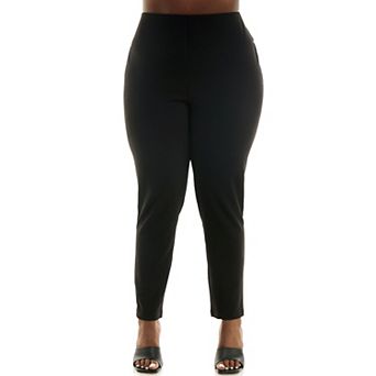 Plus Size Nina Leonard High Tech Crepe Pants