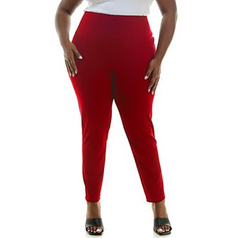 Plus Size Nina Leonard High Tech Crepe Pants