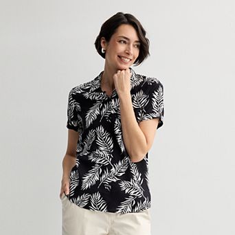 Petite Croft & Barrow® Camp Shirt