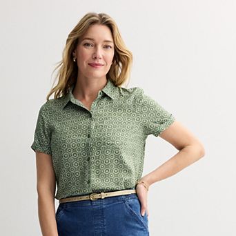 Petite Croft & Barrow® Camp Shirt