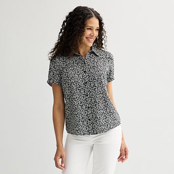 Petite Croft & Barrow® Camp Shirt