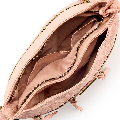 Stone & Co. Embossed Smokey Boat Bottom Hobo Bag