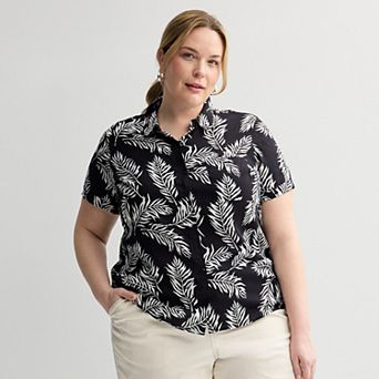 Plus Size Croft & Barrow® Camp Shirt