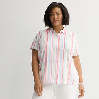 Plus Size Croft & Barrow® Camp Shirt