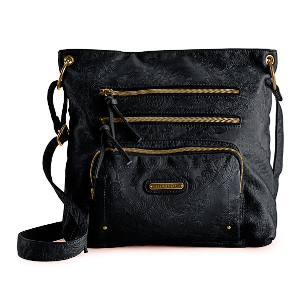 Stone & Co. Embossed Smokey Super XB Crossbody Bag - Black