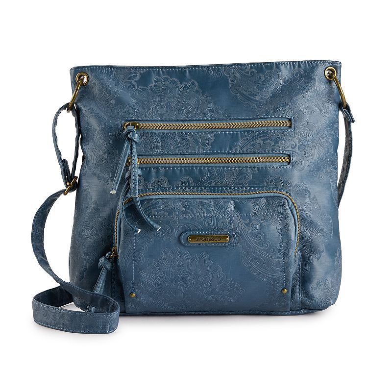 Stone & Co. Embossed Smokey Super XB Crossbody Bag, Blue