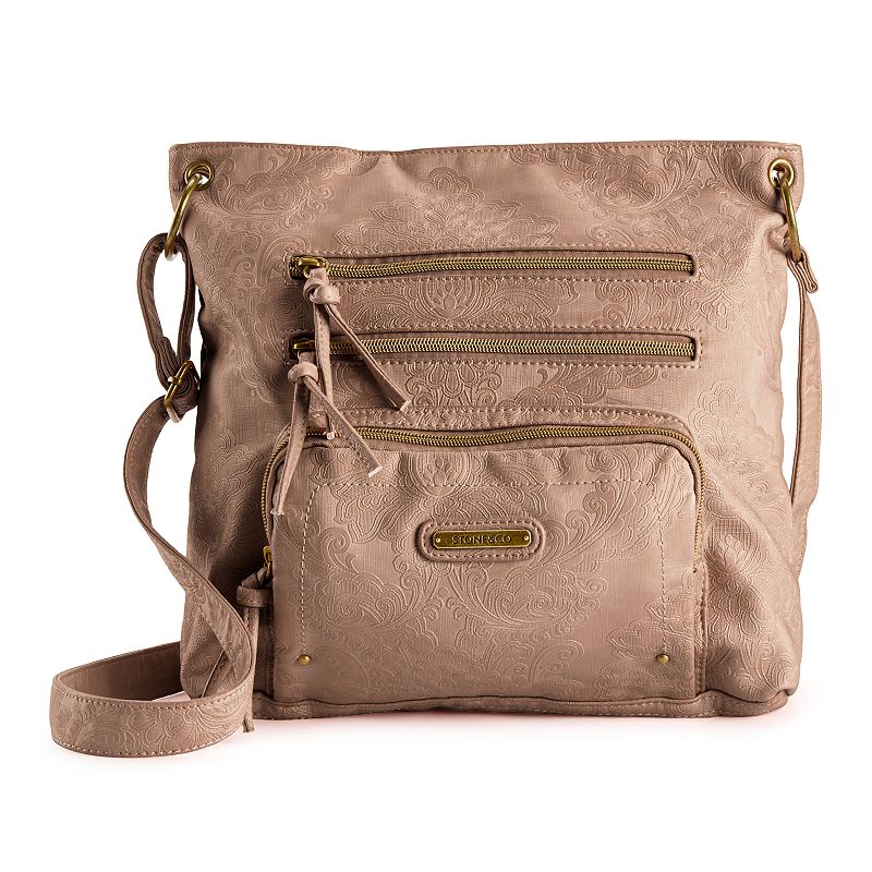 Stone & Co. Embossed Smokey Super XB Crossbody Bag, Brown