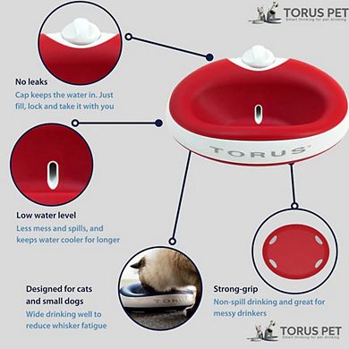 Torus Pet Torus Mini 1-Liter Automatic Dispenser Cordless Water Bowl for Dogs and Cats
