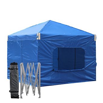 Aoodor 10 x 10 FT Pop Up Canopy Tent with Roller Bag, Portable Instant Shade Canopy with Curtain