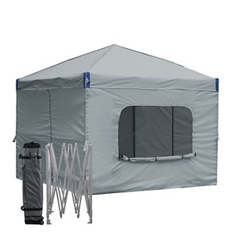 Aoodor 10 x 10 FT Pop Up Canopy Tent with Roller Bag, Portable Instant Shade Canopy with Curtain