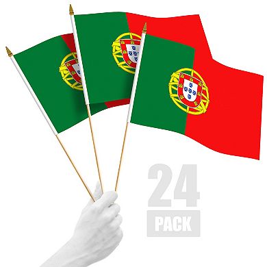 G128 Portugal 150D Handheld Flag 24PK