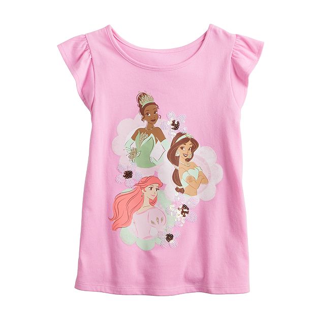 Disney Princesses Girls 4-12 Flutter Sleeve Tee by Jumping Beans®