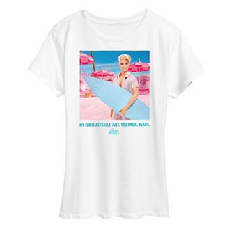 Women's Barbie The Movie Ken My Job Beach Graphic Tee