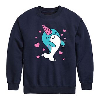 Girls 7-16 Flossing Narwhal Fleece Sweatshirt