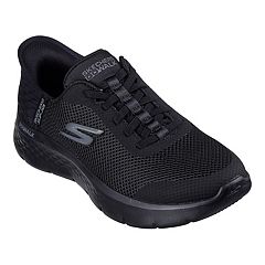 Womens black slip on clearance tennis shoes