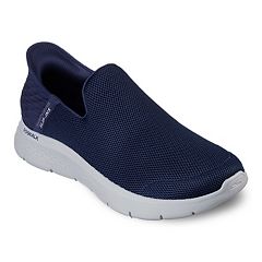 Skechers Navy Go-Walk-Flex-Bright-Summer Women's Slip On Shoes