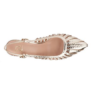New York & Company® Magdalene Women's Metallic Sling Back Heels