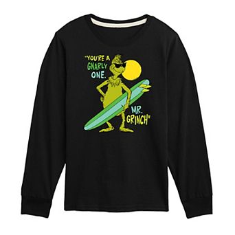 Boys 8-20 Dr. Seuss The Grinch You're A Gnarly One Mr. Grinch Long Sleeve Graphic Tee