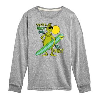 Boys 8-20 Dr. Seuss The Grinch You're A Gnarly One Mr. Grinch Long Sleeve Graphic Tee