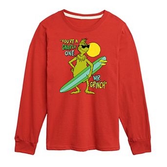 Boys 8-20 Dr. Seuss The Grinch You're A Gnarly One Mr. Grinch Long Sleeve Graphic Tee